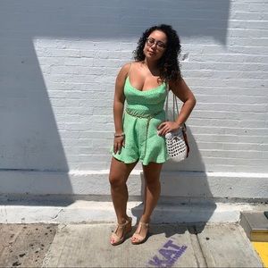 Zara mint green romper size medium